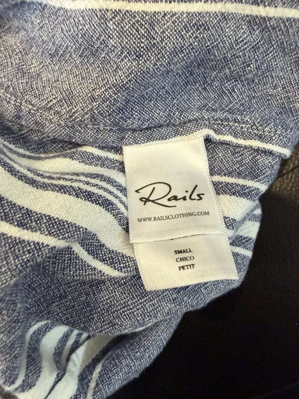 RAILS Kyra Seaport Striped Wide Leg Linen Blend Jumpsuit sz‎ S